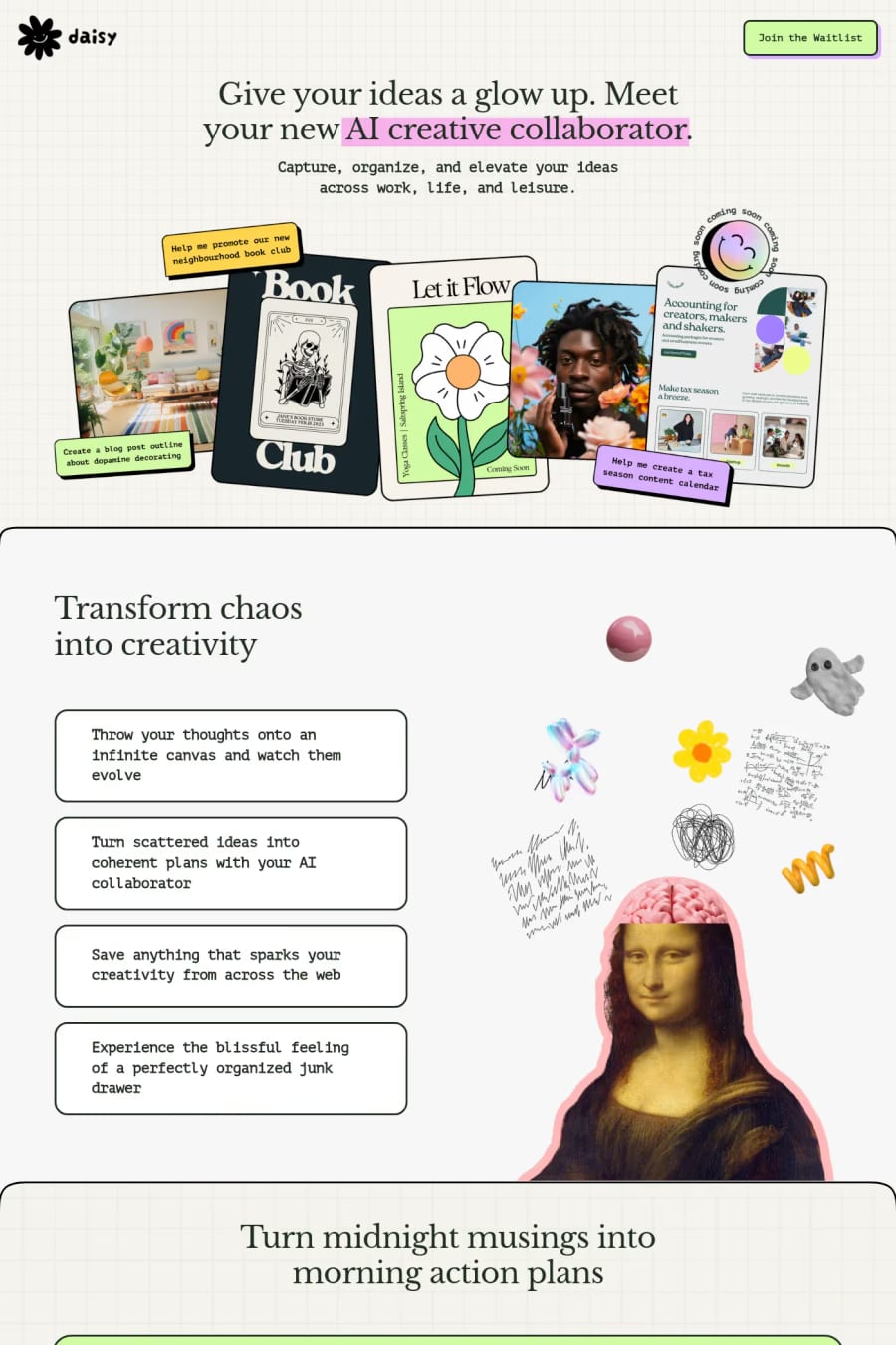 Daisy AI — landing website screenshot