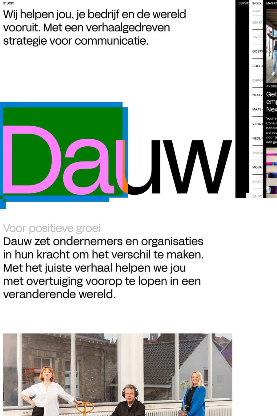 Dauw — agency website screenshot