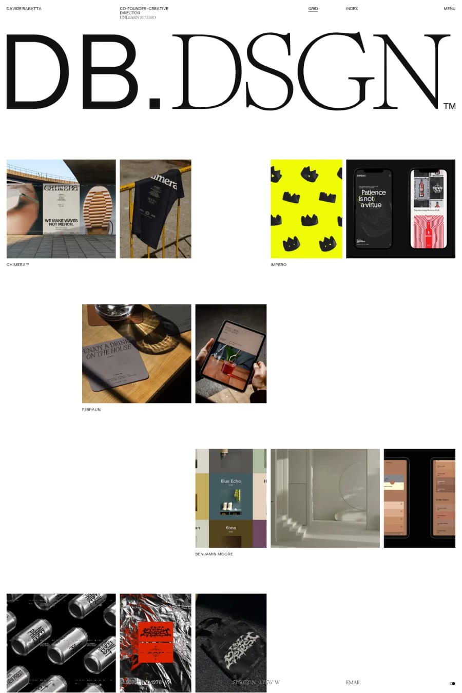 Davide Baratta — portfolio website screenshot