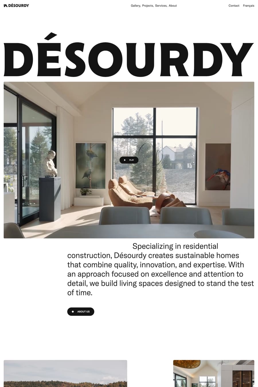 Désourdy — landing website screenshot