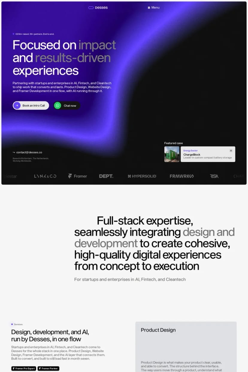 Desses — screenshot of an agency site