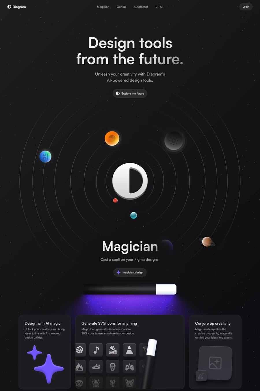 Diagram — landing website screenshot