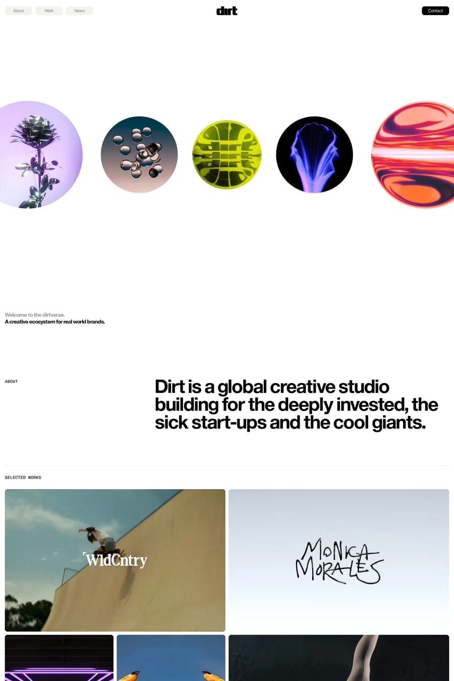 Dirt — agency website screenshot