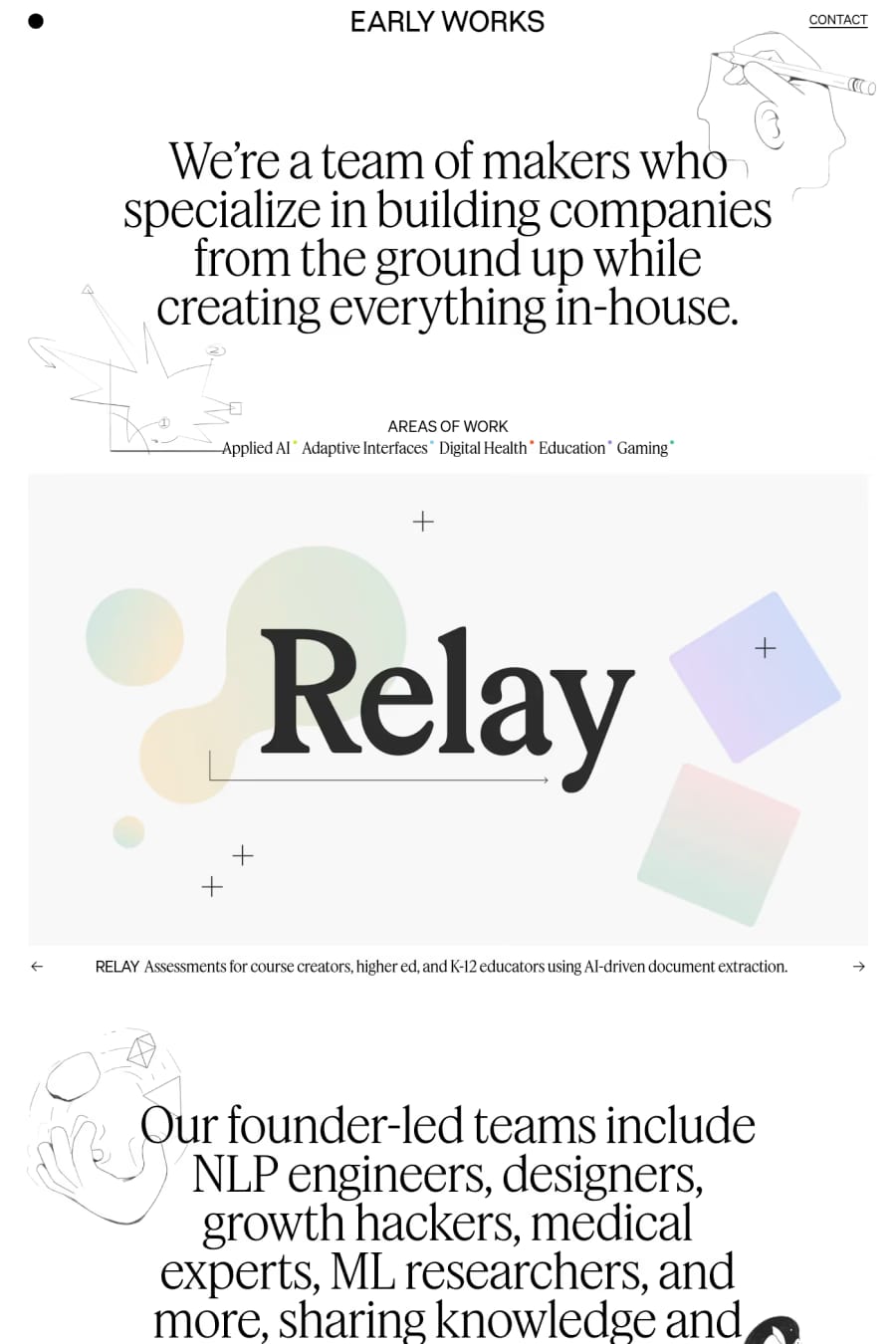 Early Works — agency website screenshot
