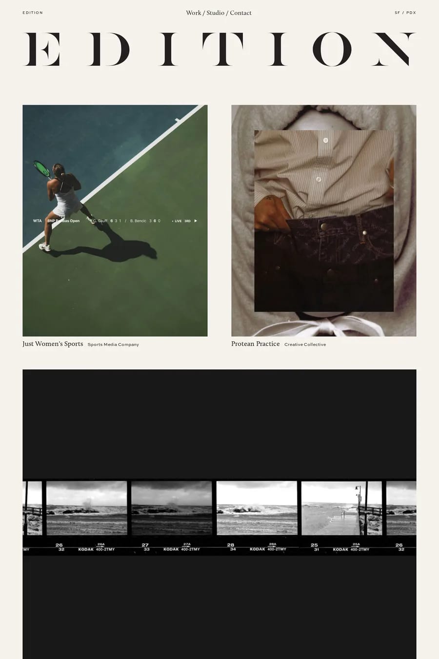 Edition — agency website screenshot