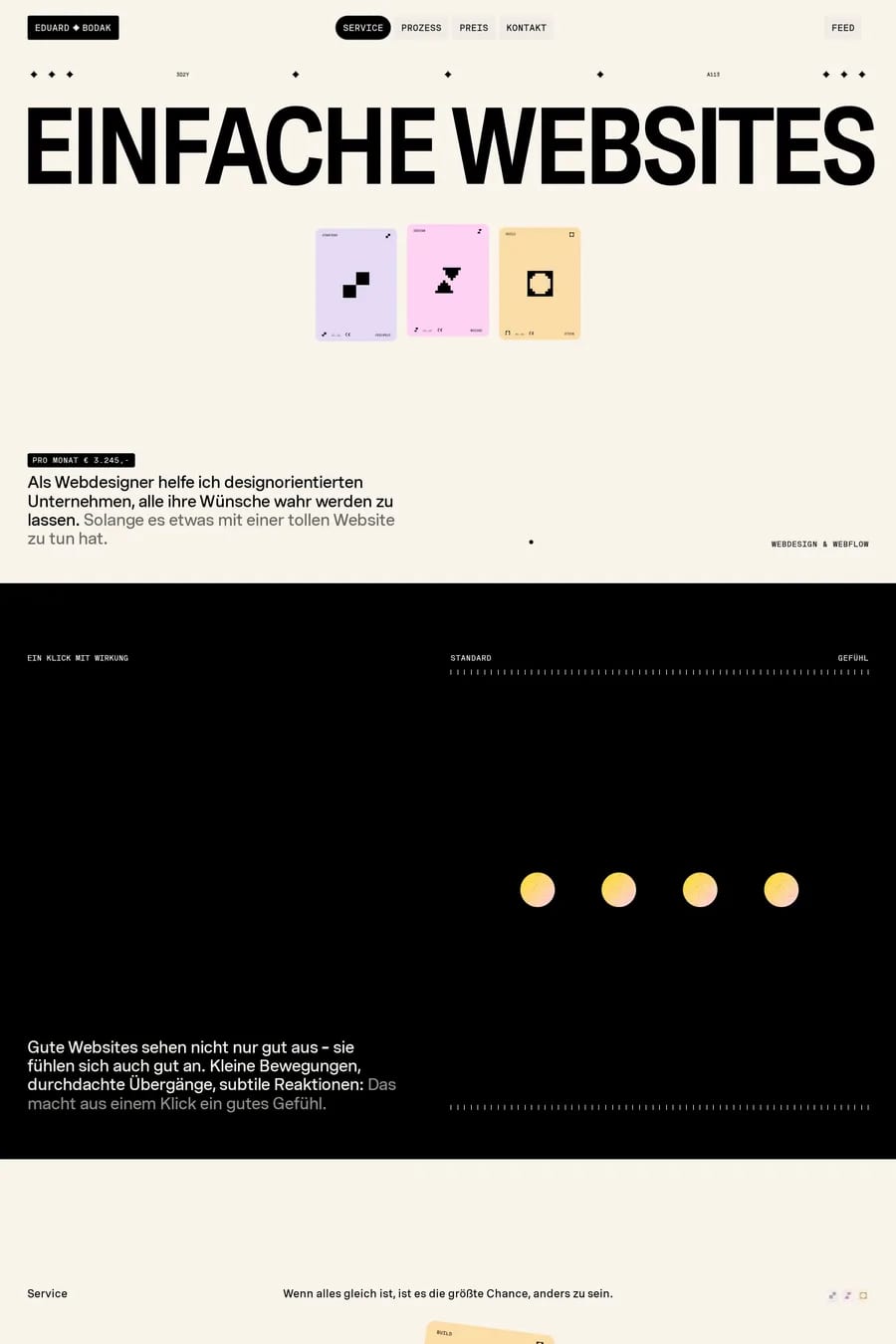 Eduard Bodak — portfolio website screenshot
