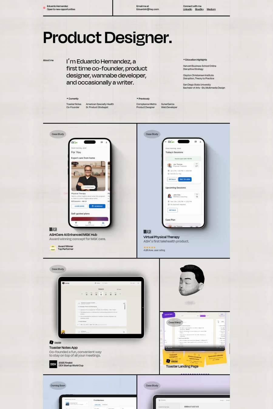 Eduardo Hernandez — portfolio website screenshot