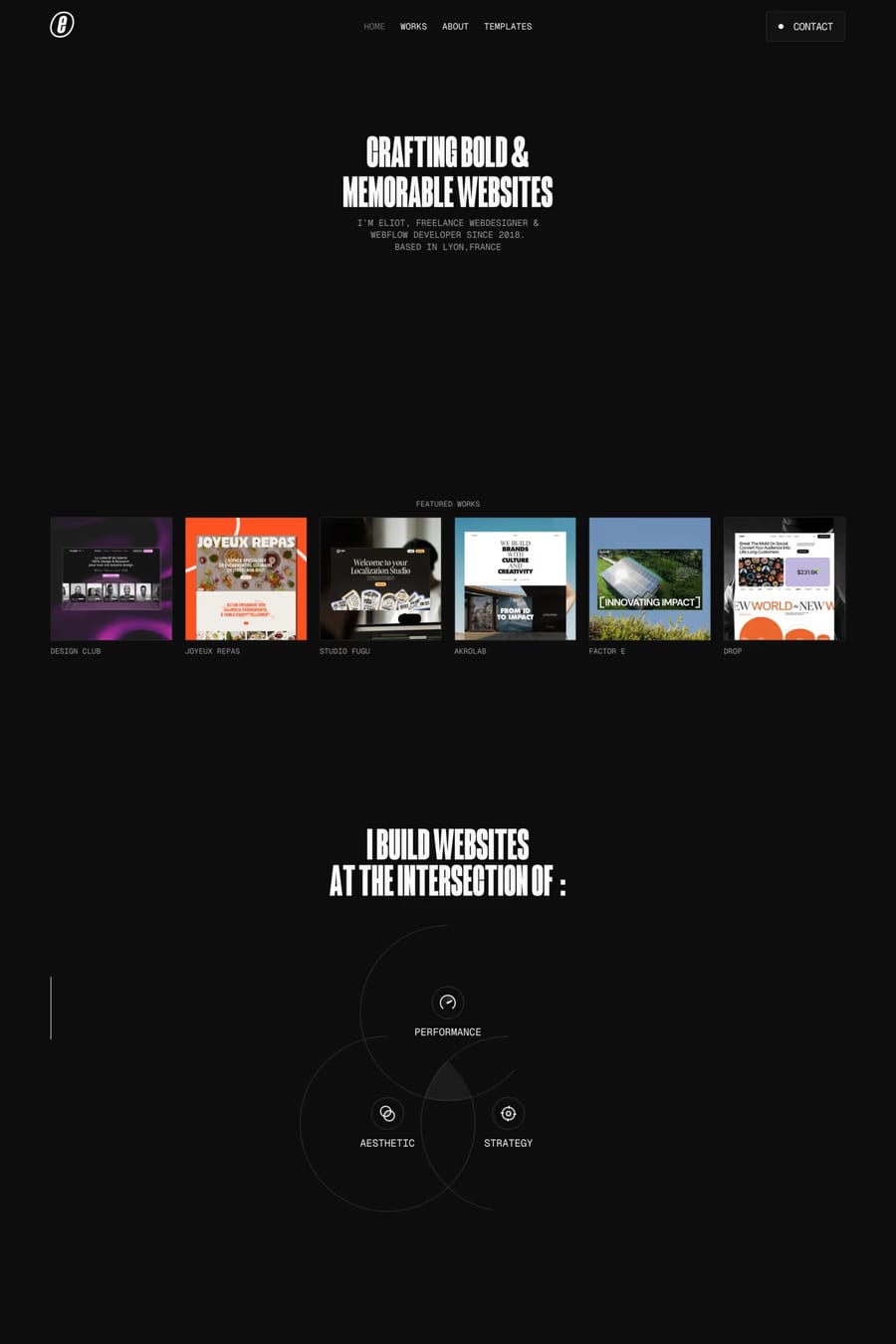 Eliot Besson — portfolio website screenshot