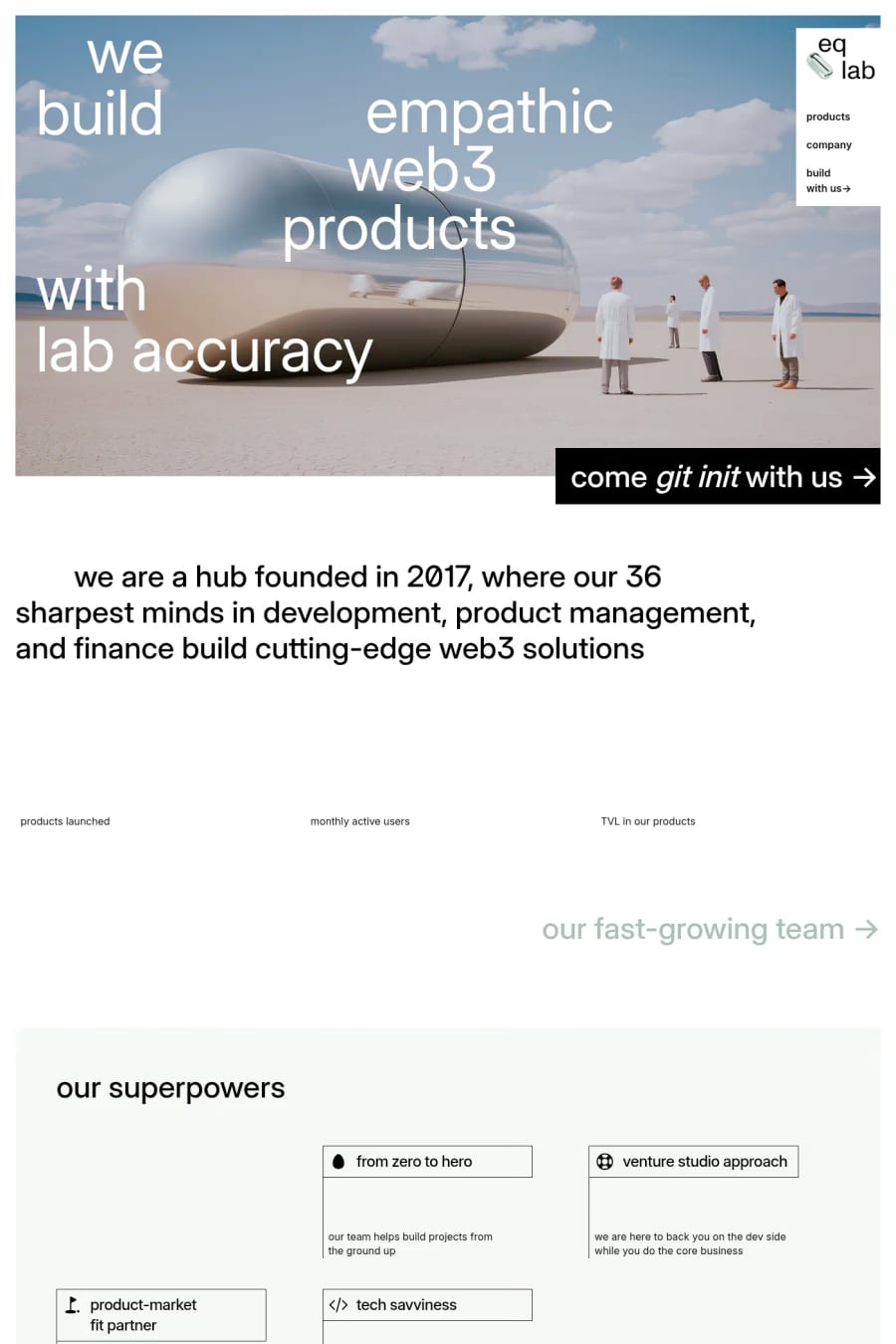 EQ Lab — agency website screenshot