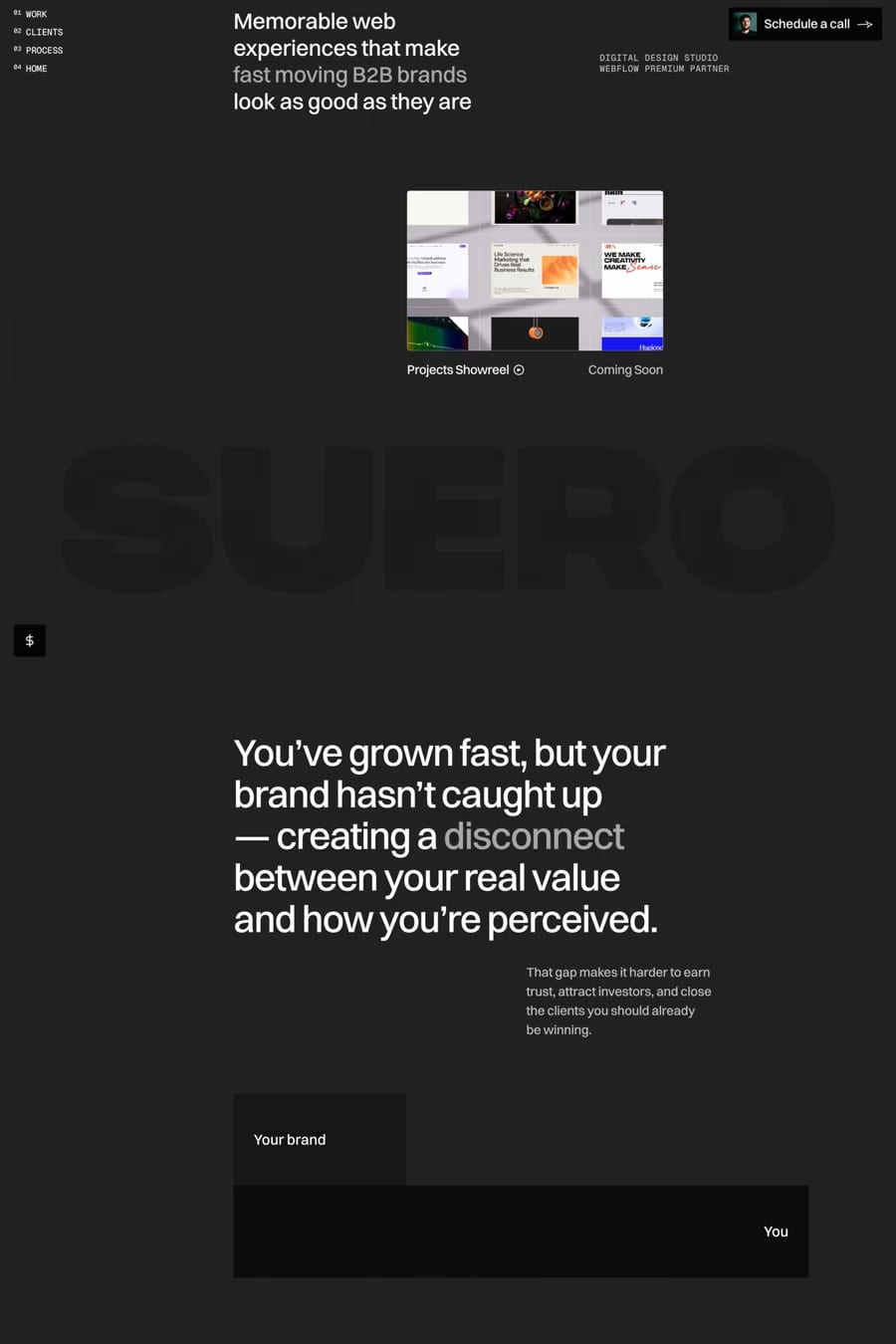 Ethan Suero — agency website screenshot