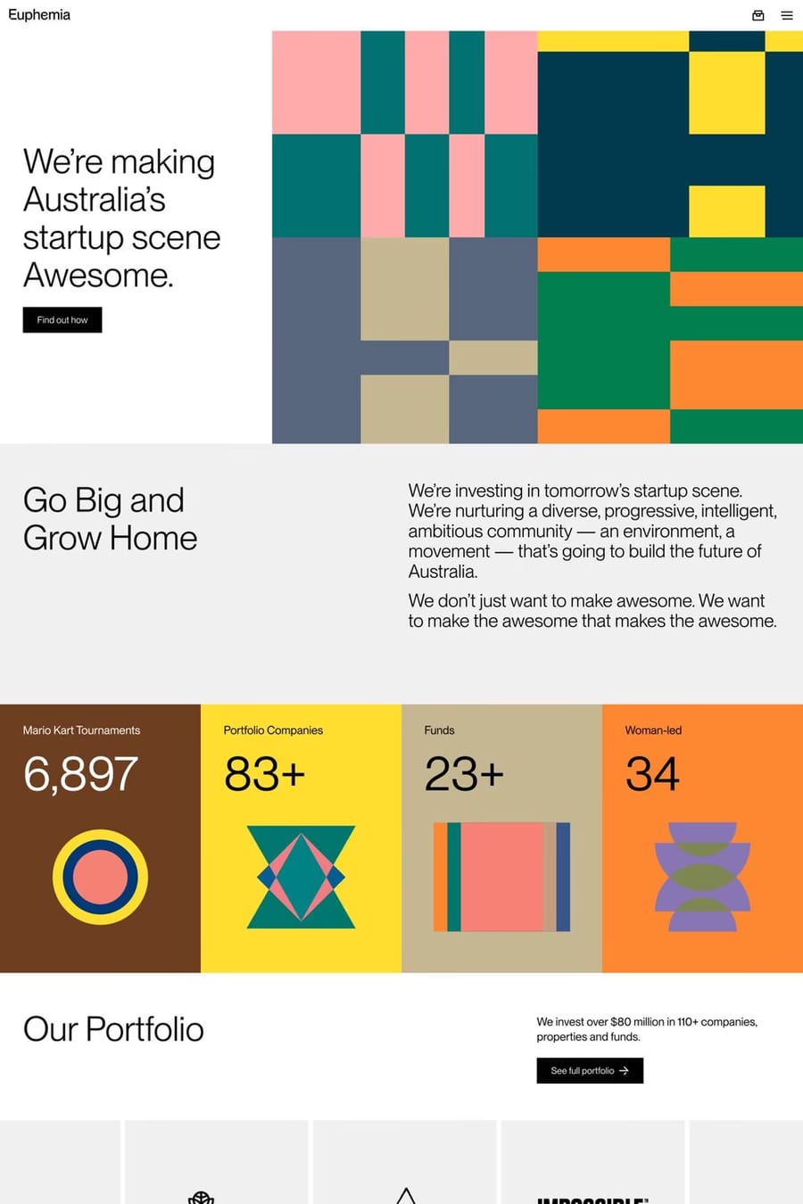 Euphemia — landing website screenshot