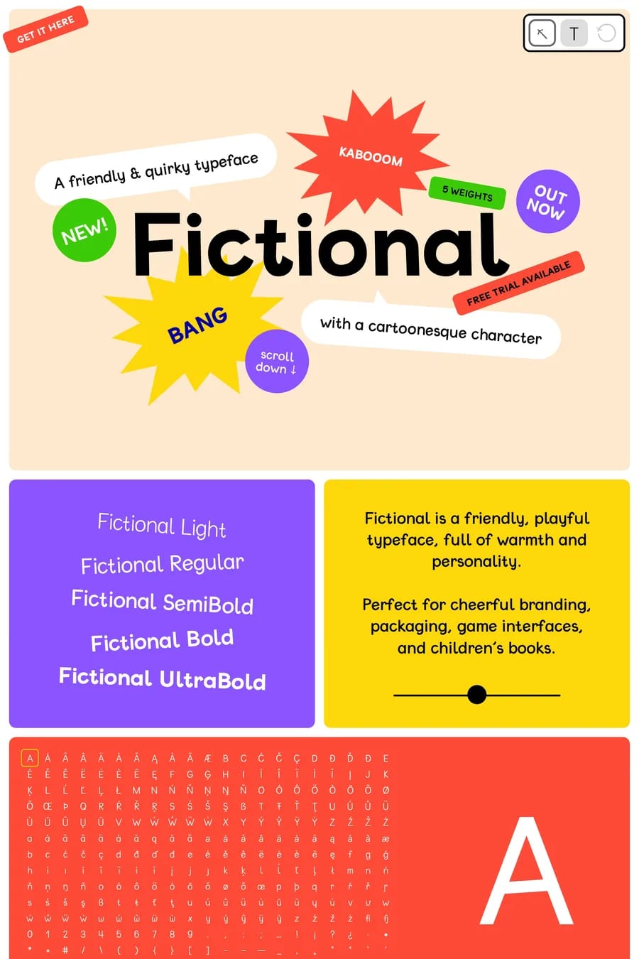 Fictional — landing website screenshot