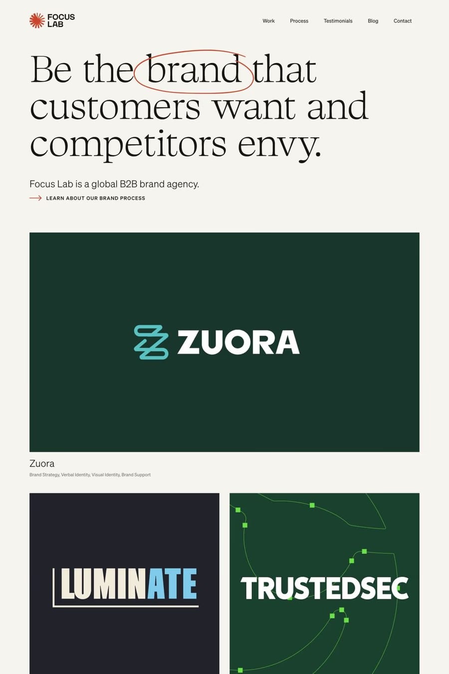 Focus Lab — agency website screenshot