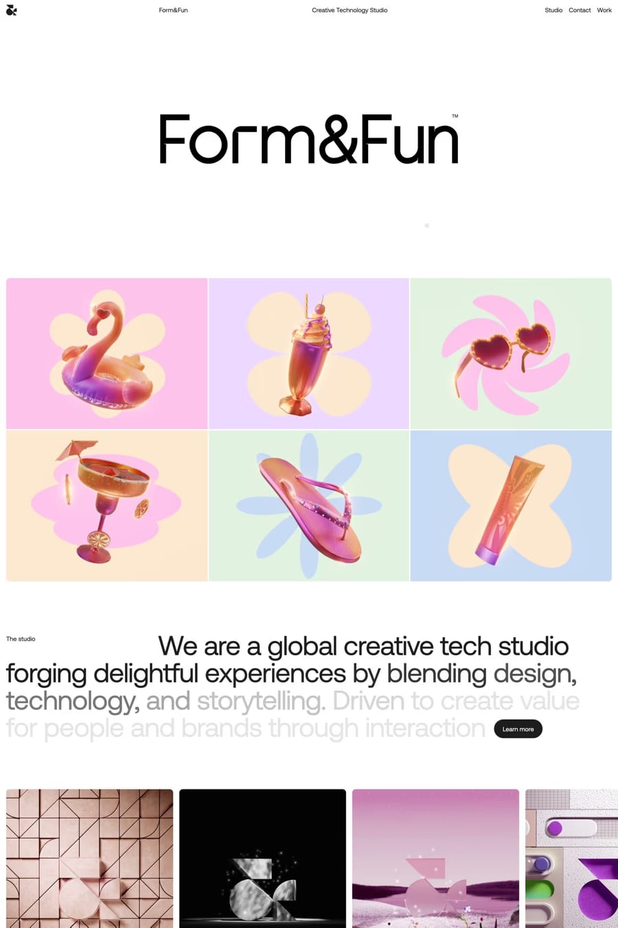 Form&Fun — agency website screenshot