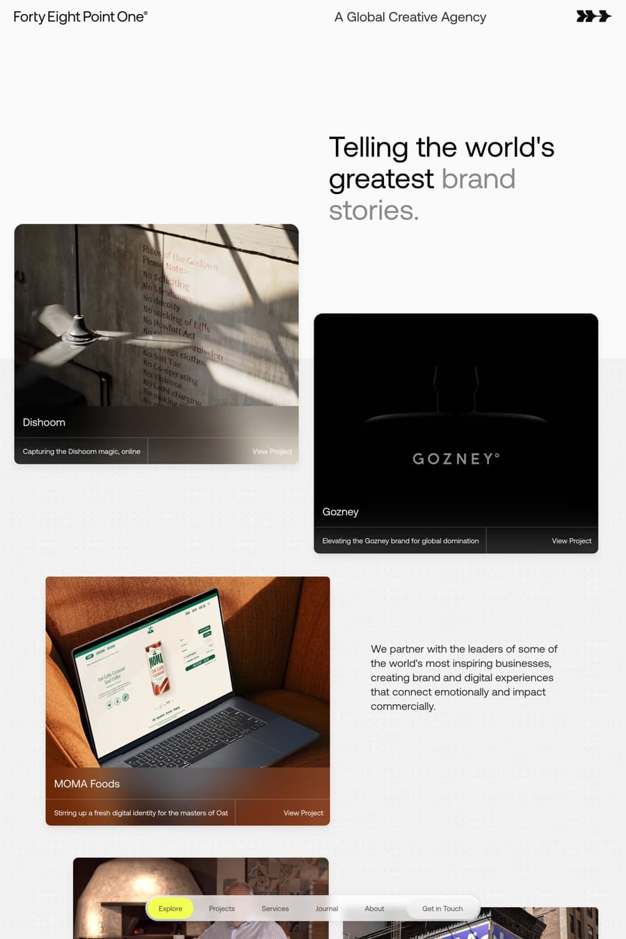 Forty Eight Point One — agency website screenshot