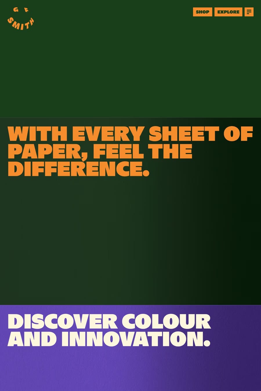 G . F Smith — landing website screenshot