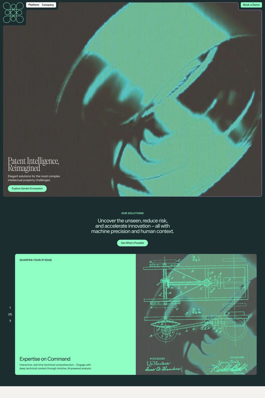 Garden — landing website screenshot