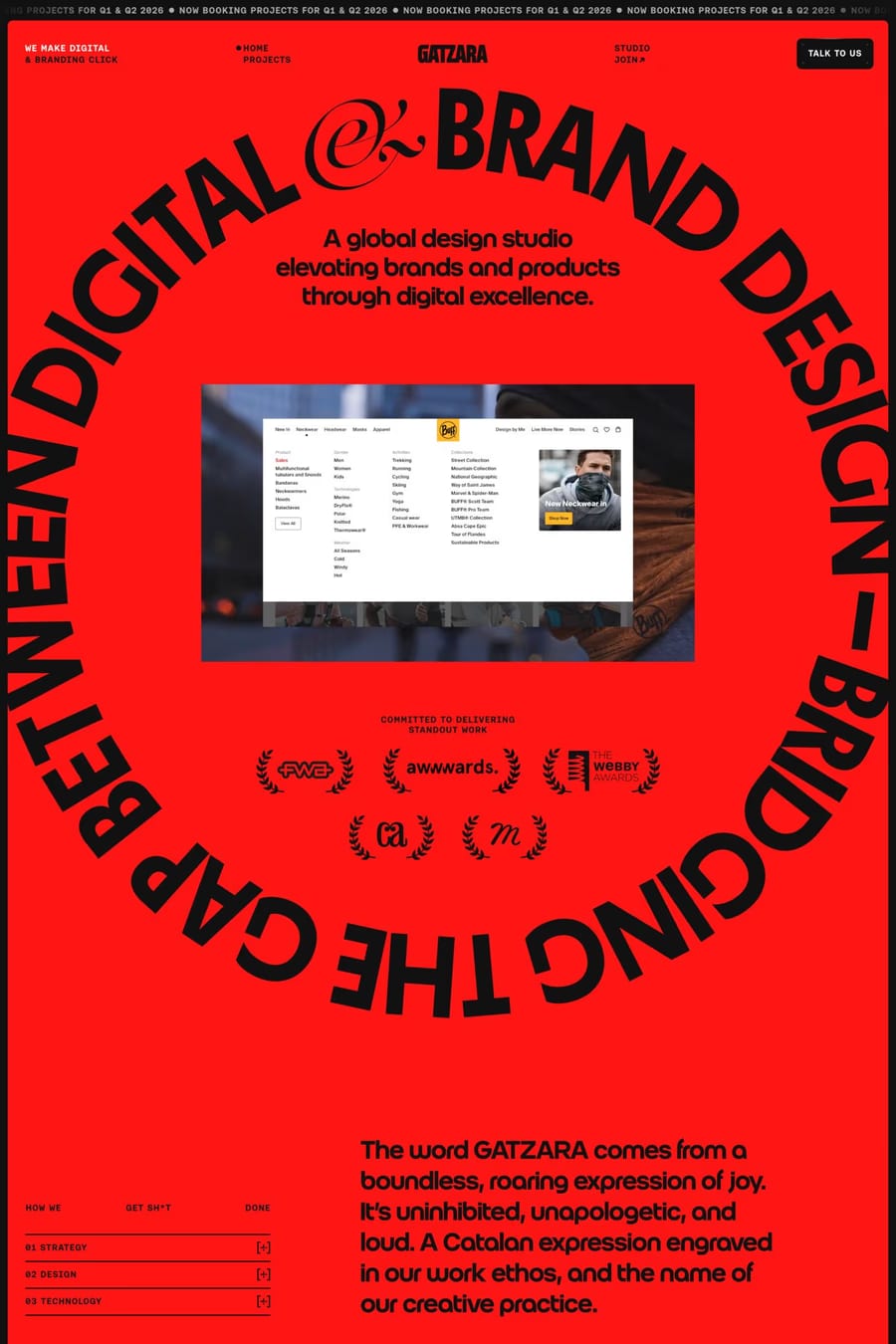 GATZARA Studio — agency website screenshot