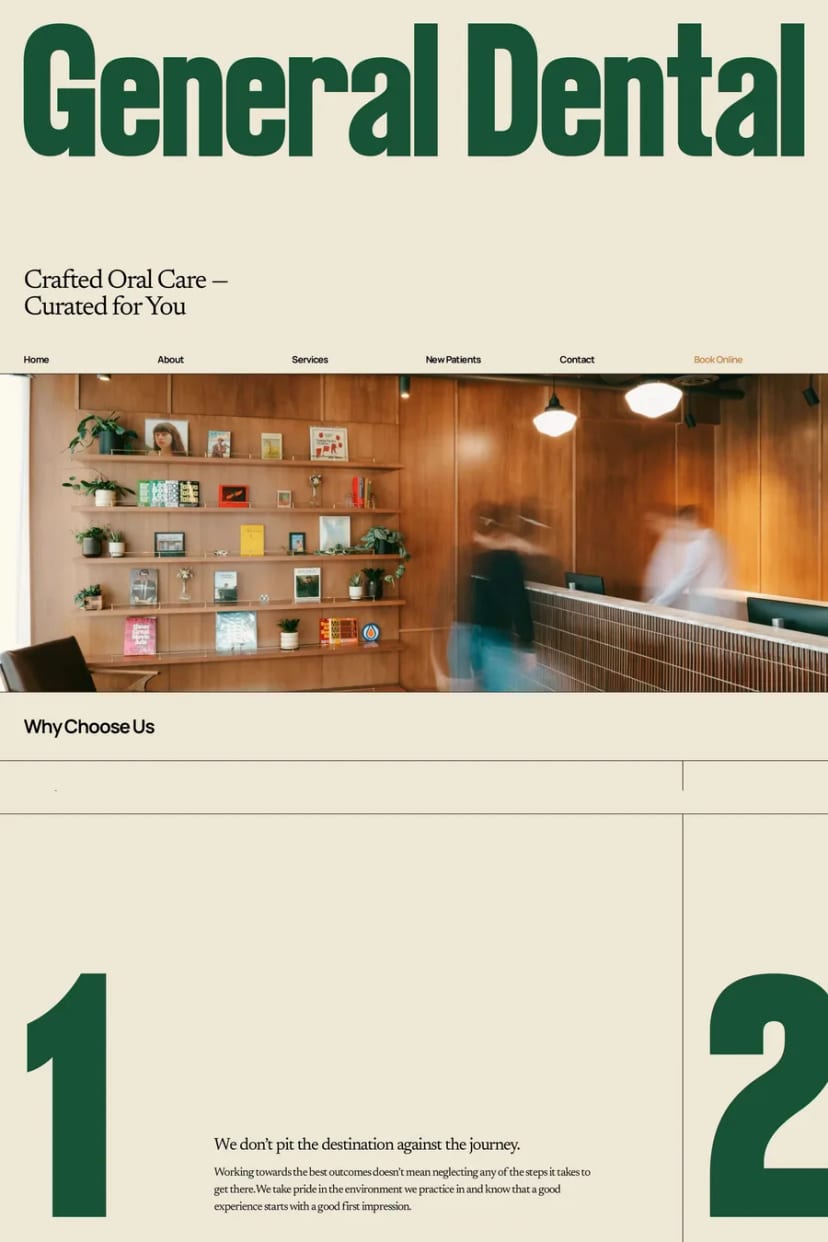 General Dental — screenshot of a landing page