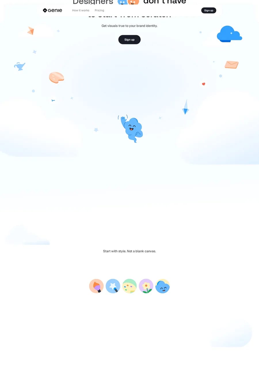 Geniestudio — landing website screenshot