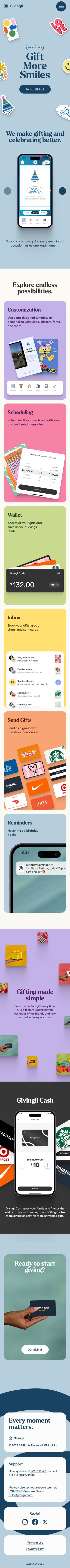 Givingli mobile screenshot
