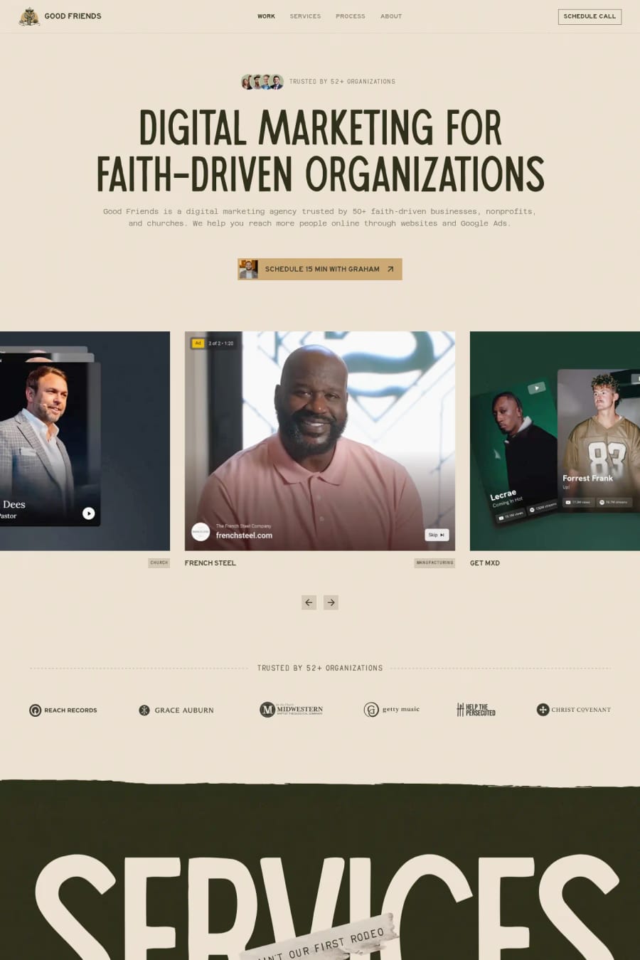Good Friends — agency website screenshot