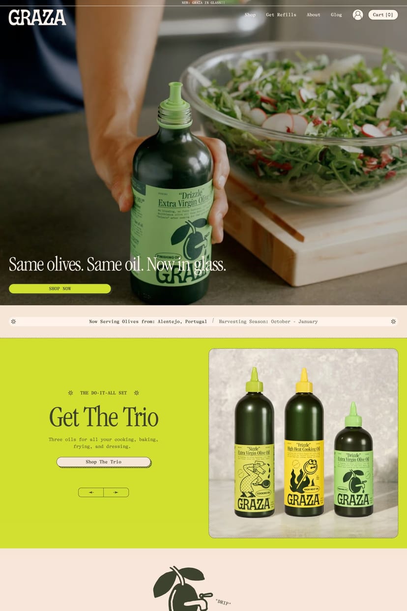 Graza — screenshot of an online shop