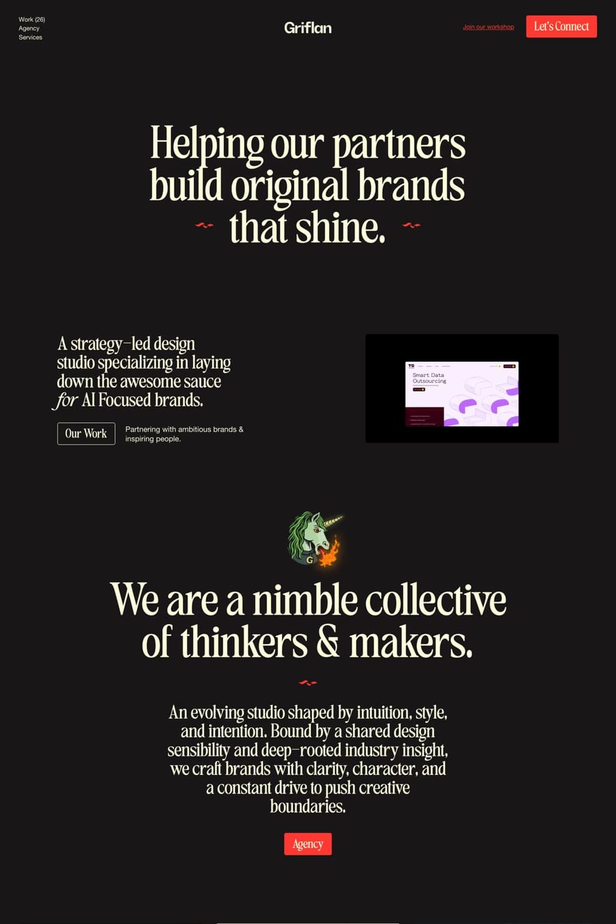 Griflan — agency website screenshot
