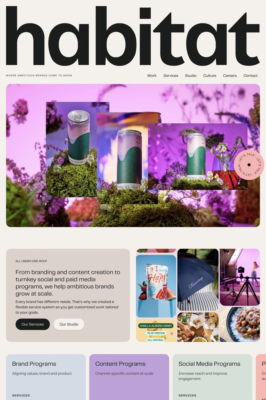 Habitat — agency website screenshot