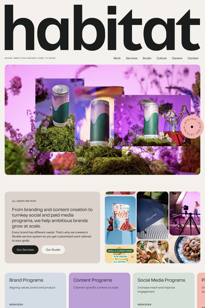 Habitat — screenshot of an agency site