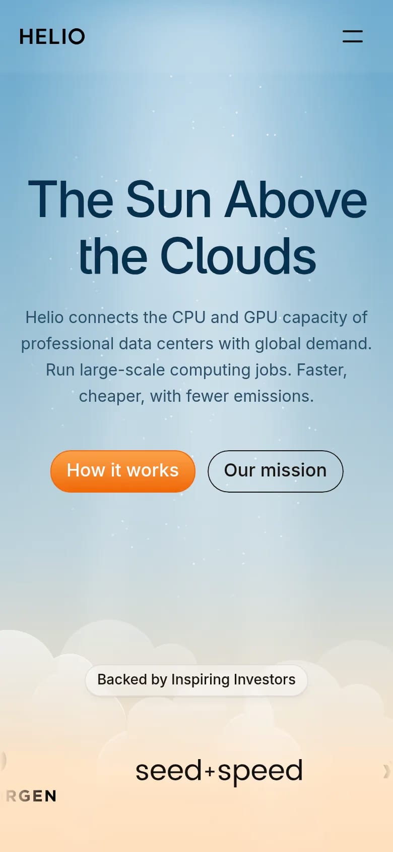 Helio mobile screenshot