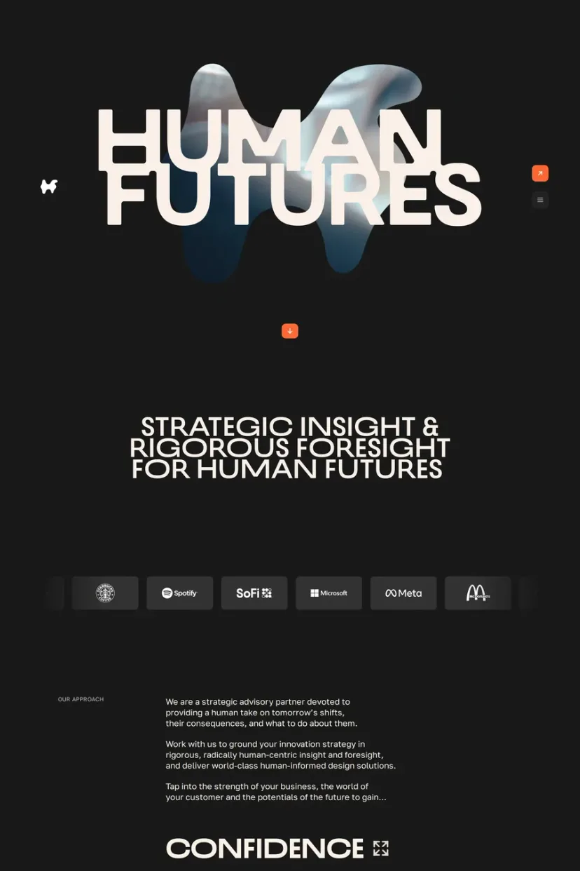Human Futures — screenshot of an agency site