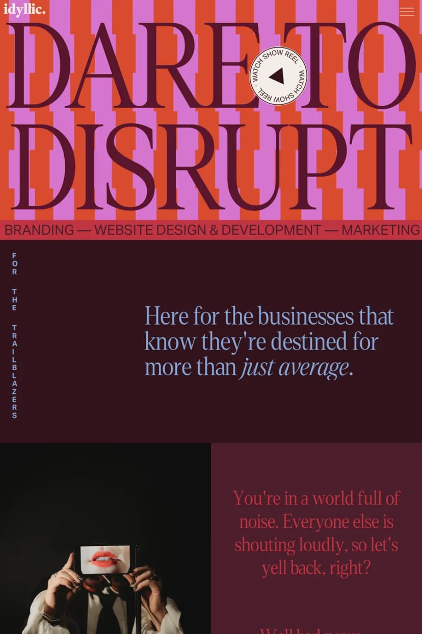 Idyllic — screenshot of an agency site
