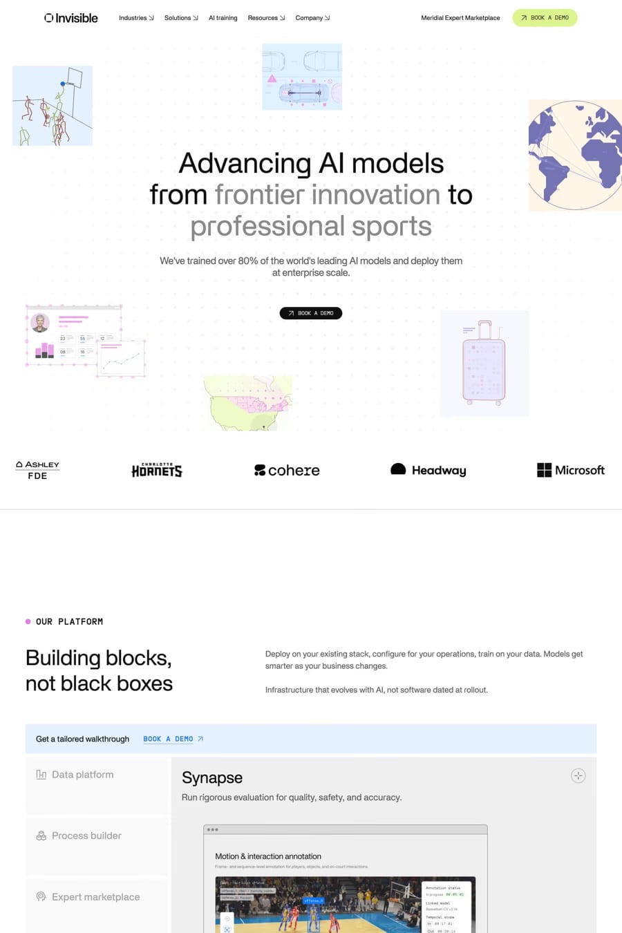 Invisible Technologies — landing website screenshot