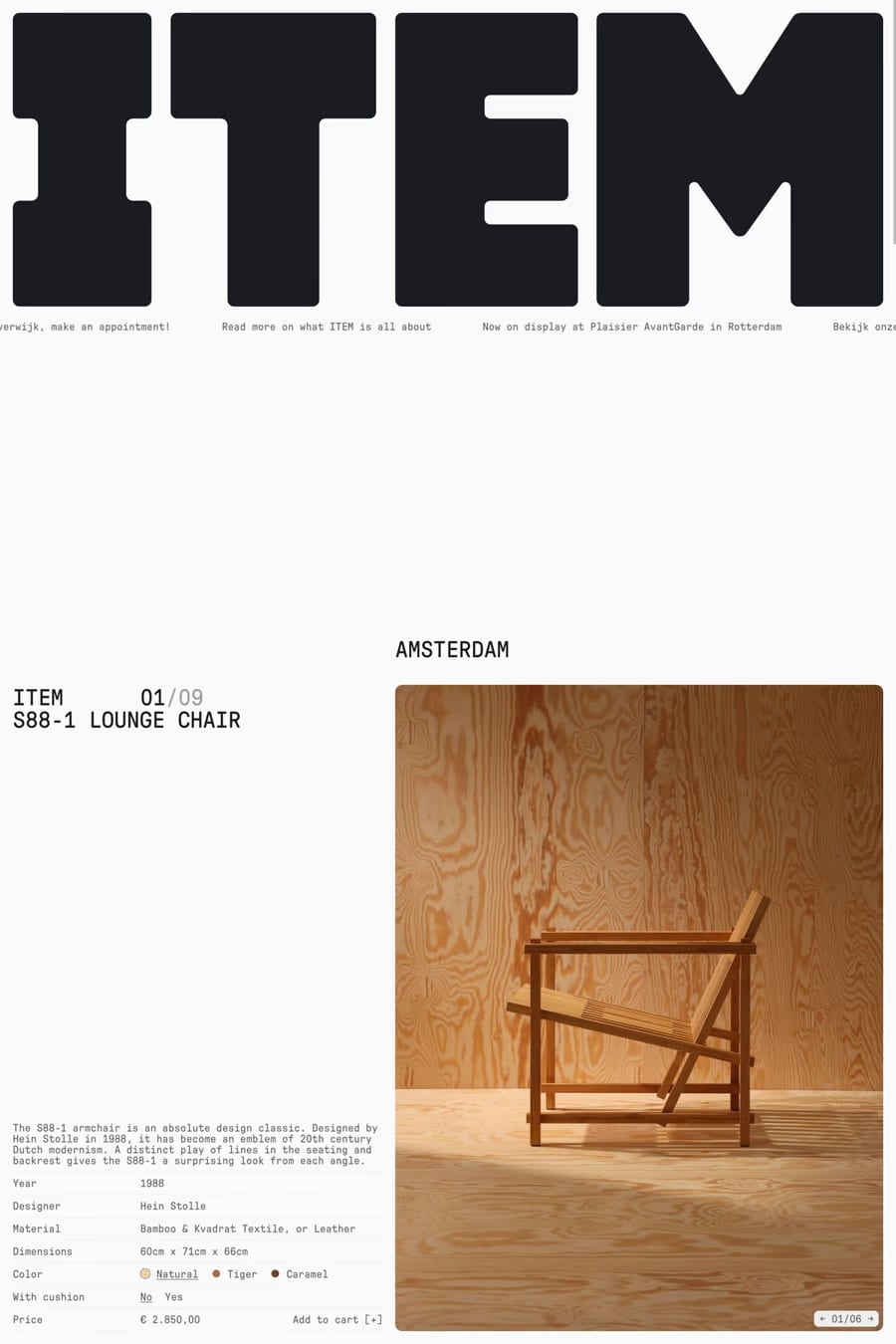 ITEM — shop website screenshot