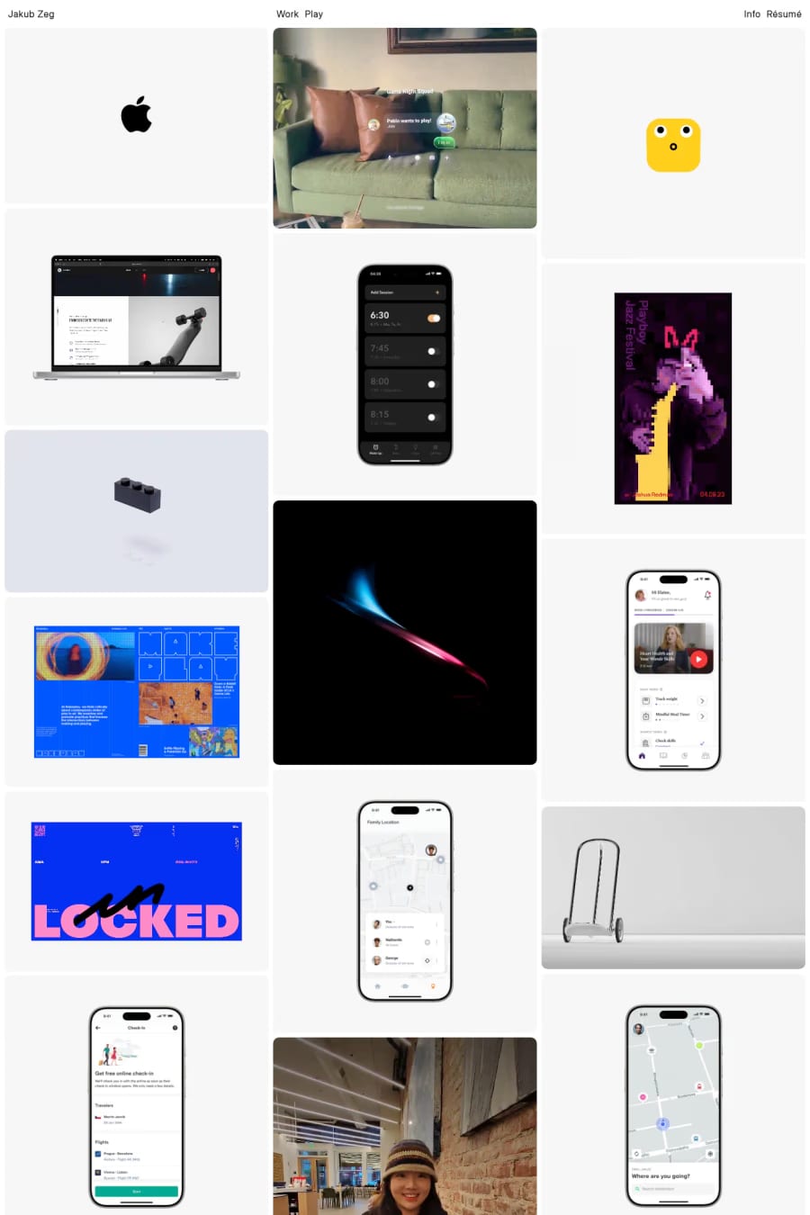 Jakub Zeg — portfolio website screenshot