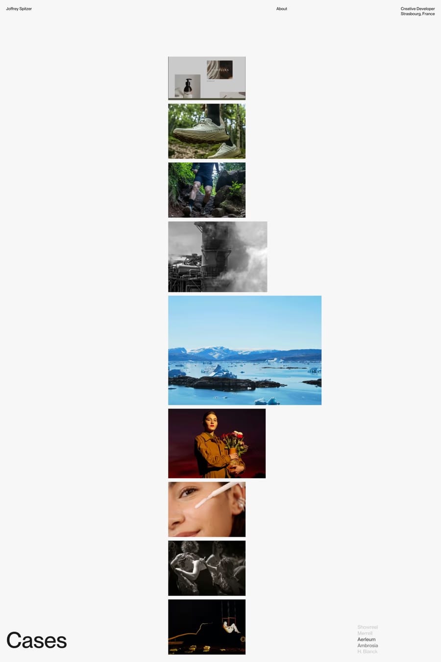 Joffrey Spitzer — portfolio website screenshot