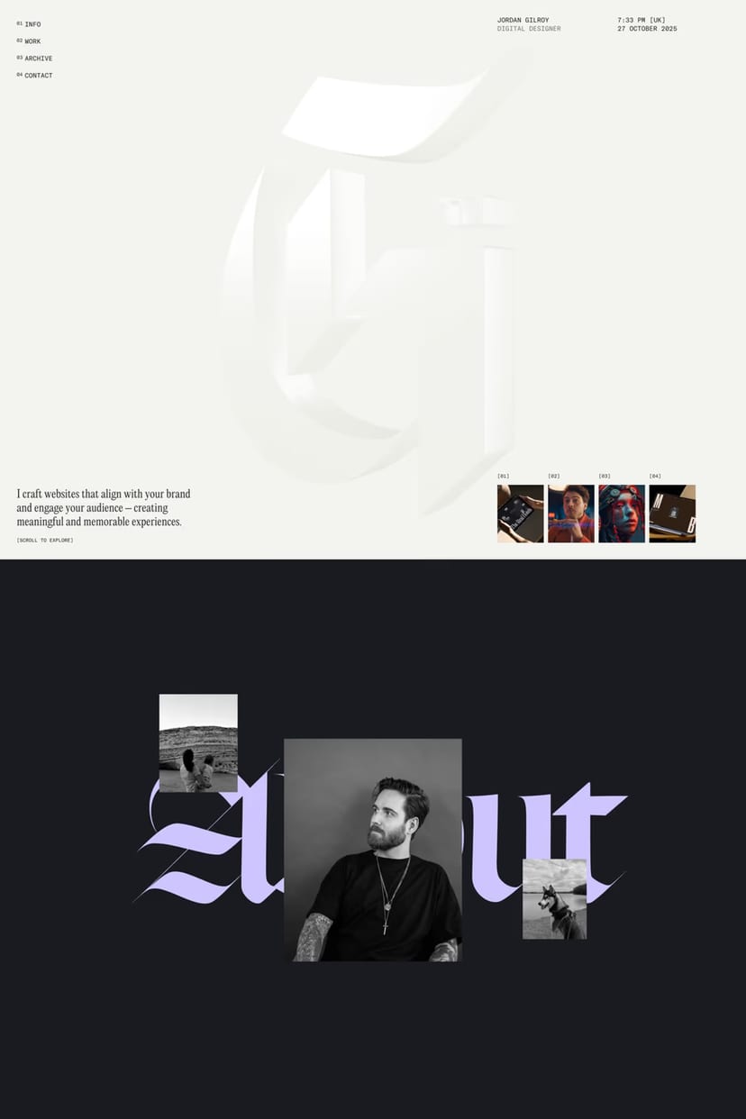 Jordan Gilroy — screenshot of a portfolio site