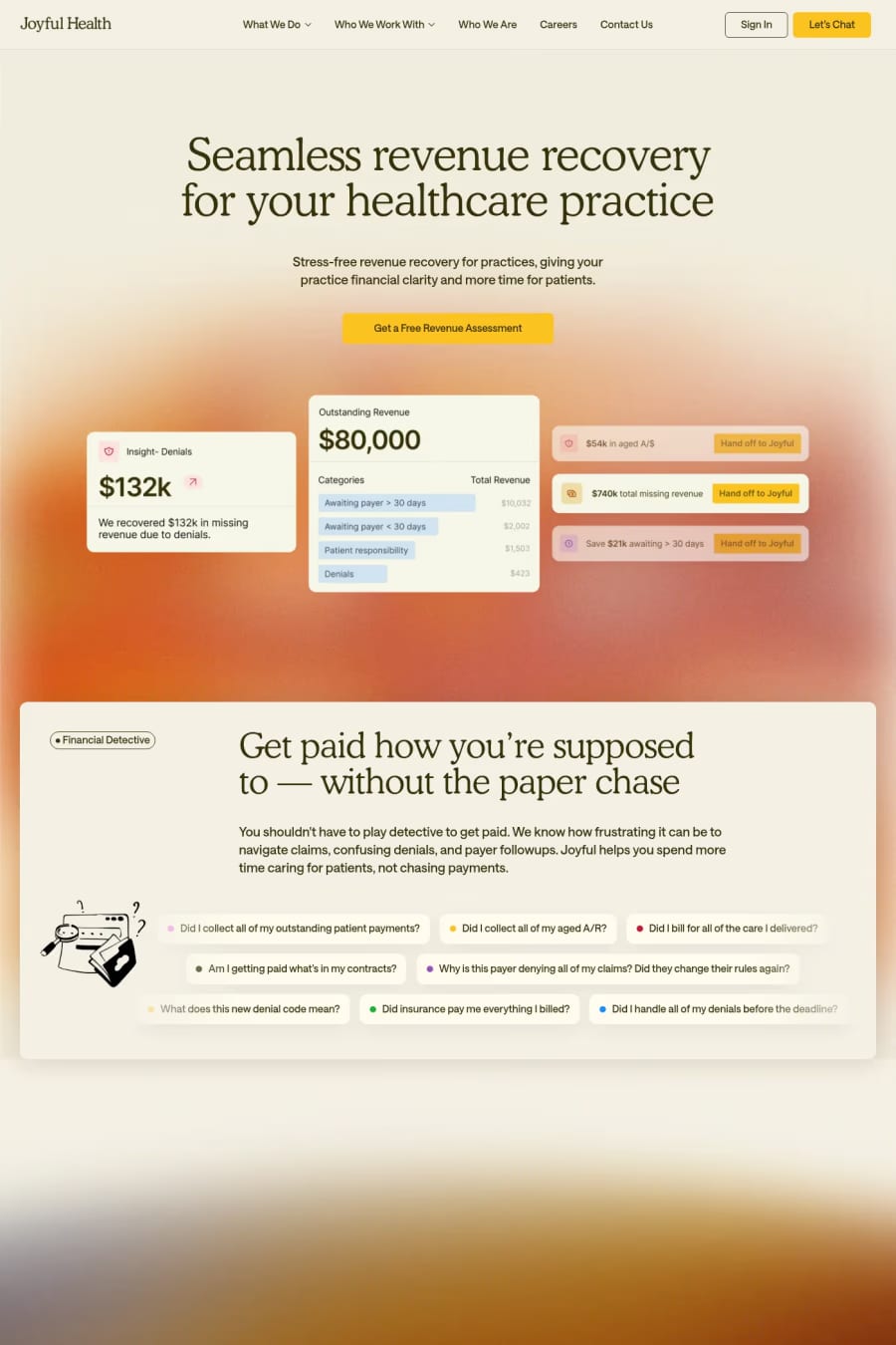 Joyful Health — landing website screenshot