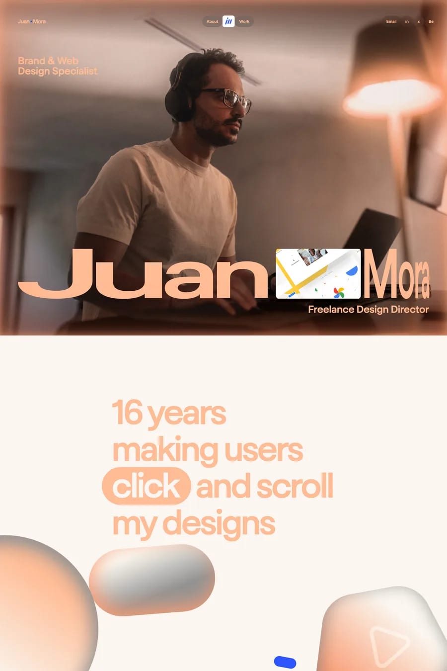 Juan Mora — portfolio website screenshot