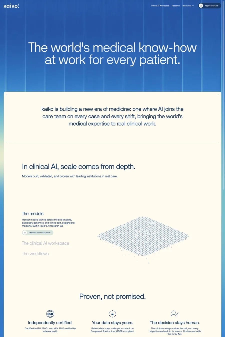 Kaiko — landing website screenshot