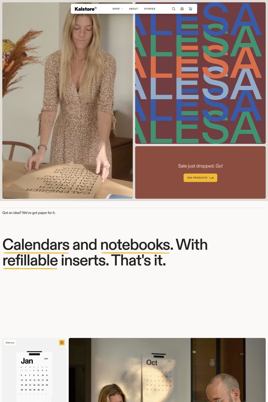 Kalstore® — shop website screenshot