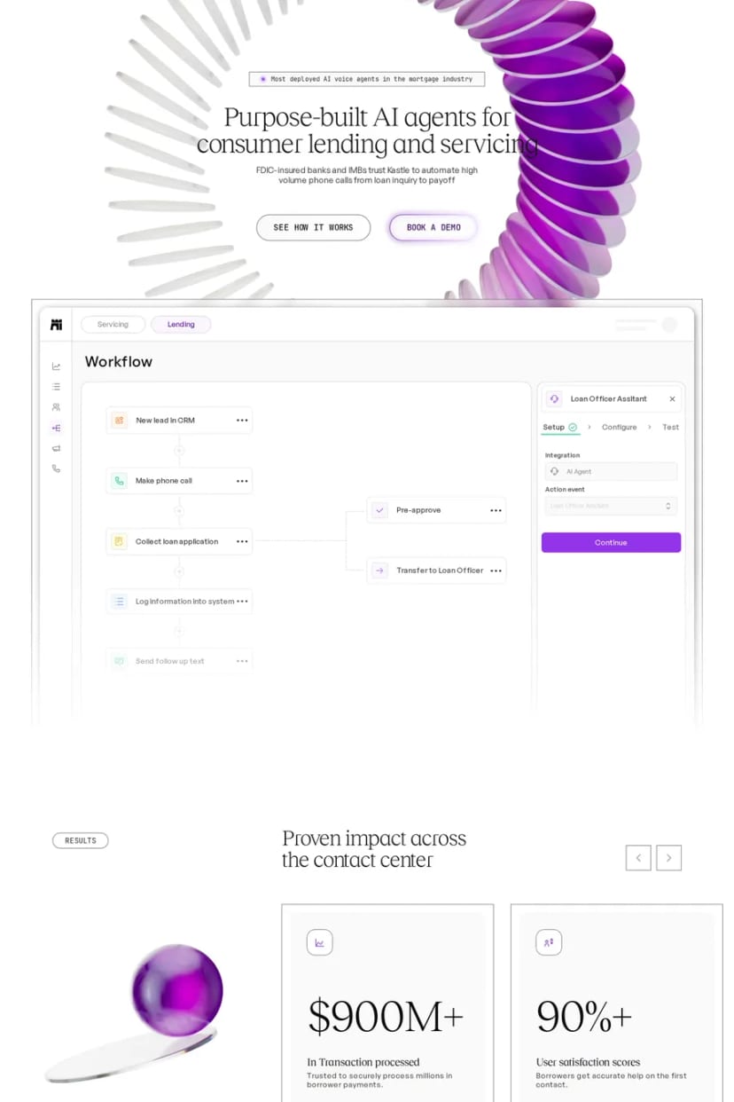 Kastle — screenshot of a landing page