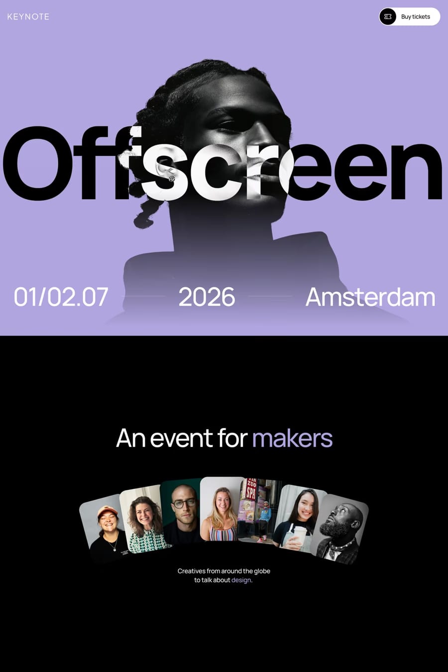 Keynote — landing website template screenshot