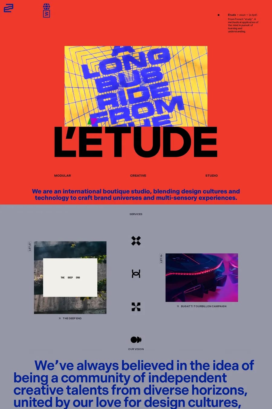 L'Étude — agency website screenshot