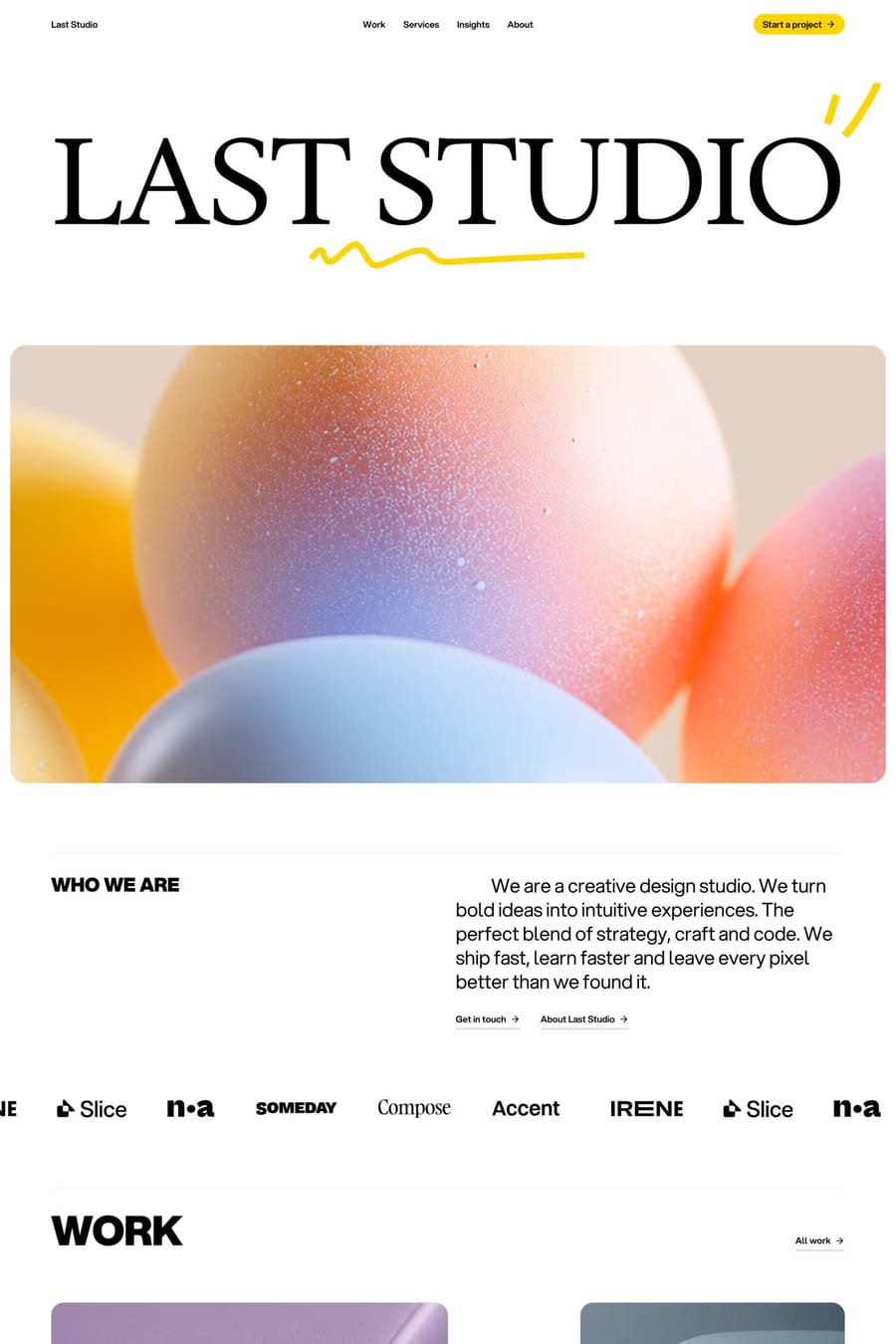 Last Studio — agency website template screenshot