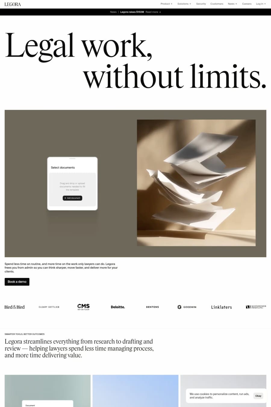 Legora — landing website screenshot