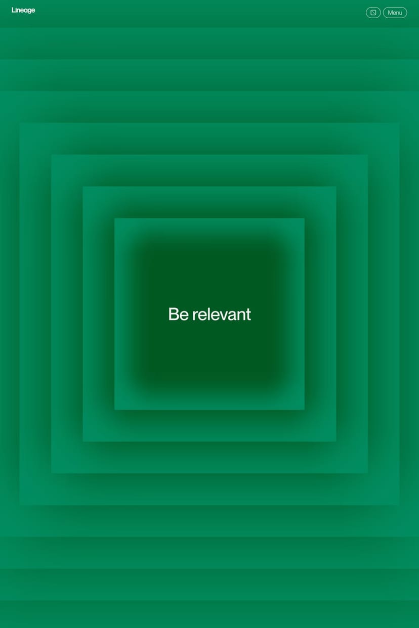 Lineage — screenshot of an agency site