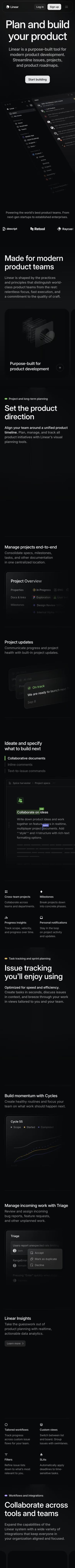 Linear mobile screenshot