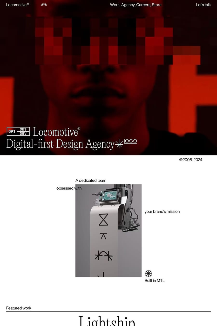 Locomotive® — agency website screenshot
